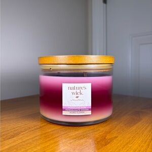 Woodwick / Nature's Wick Trilogy Candle Large 18oz (Rose/Pomegranate/Agave)